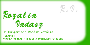 rozalia vadasz business card